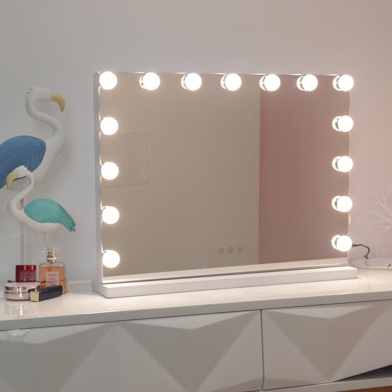 DP357 Specchio cosmetico Hollywood illuminato con 15 lampadine dimmerabili