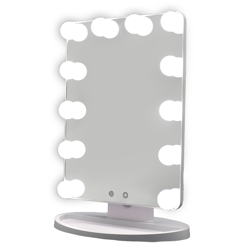 SM279SL Specchio cosmetico Specchio per trucco illuminato Hollywood con 12 lampadine dimmerabili
